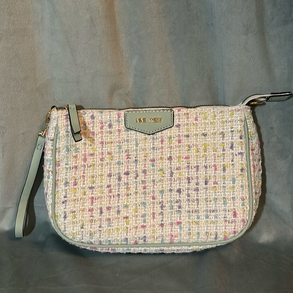 Nine West Zip-Top Knit Wristlet